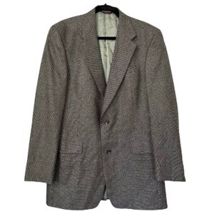 Hart Schaffner & Marx Belk Wool Blazer Two Button Mens 40L Brown